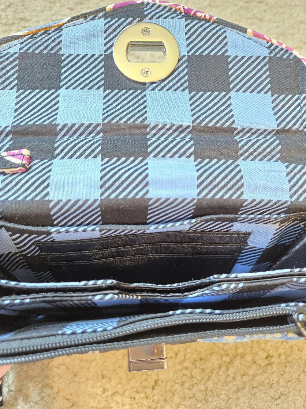 Vera Bradley Turn Lock Wristlet Wallet- Alpine Floral